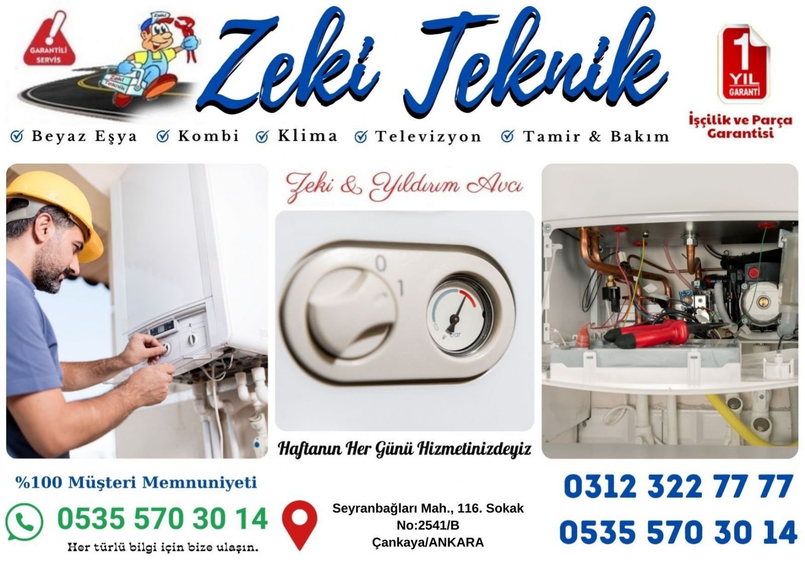 Seyranbağları Kombi Bakım Ücreti